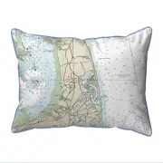 Cape Cod Nauset Beach Map Pillow 11x14 – Small Corded Pillow