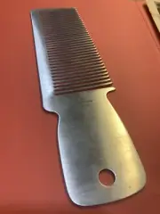 Vintage Flat Top Comb- Aluminum Hairdressing Combs Barber Metal With Paper’s