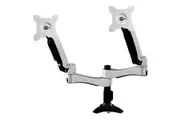 Up to 24" 10kg Dual Arm Tilt Swivel 2 LCD Monitor VESA Desk Mount Grommet Base