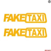 在飛比找蝦皮商城優惠-1 套(2 件/套)FAKE TAXI 反光汽車貼紙貼花標誌