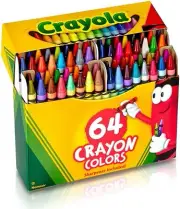 Crayola Crayon Box With Sharpener 64 Colours, Colouring Drawing Non Toxic,2-pack