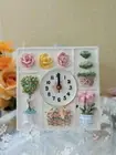 Handmade Aromatherapy Gypsum Flower Wall Clock Hand Paint Plaster Clocks Gift