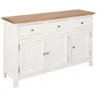 vidaXL Sideboard 110x33.5x70 cm Solid Oak Wood