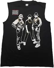 [RUN--DMC] Run DMC Vest Top Gold Chains Photo Official Mens Black S
