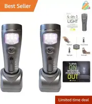 Eco-I-Lite Rechargeable Flashlight Set - 2 Pack for Power Outages & Emergencies