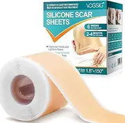 Silicone Scar Sheets (1.6”x150” Roll), Medical Silicone Scar Tape Roll, Scar Removal Sheets Works on Old & New Scars, Scar Treatment Sheets for All Skin Types, Safe and Effective for Scars and Keloids
