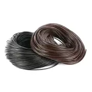 5M Round Genuine Leather craft Rope Cord for Bracelet Necklace Strap DIY 2/3mm