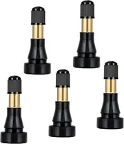 5 PCS High-Pressure Tire Valve Stem Rubber Snap-in Tire Valve Stem Metal Tubeless Valves Brass Valve Stem Replacement Kit Heavy Duty Tire Valve Stem for Most Car Auto Tires