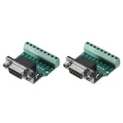 D-sub Connector DB9 Female Socket 9-pin Female Serial Port Terminal Pack of 2