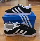 adidas Gazelle C Black/White/Gold BB2507 Kids Size 12.5