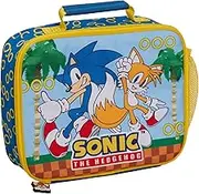 Sonic The Hedgehog Lunch Bag for Kids Sega Lunch Box School Travel Insulated Lunchbag with Drinks Holder