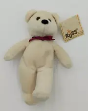 Russ Berrie Tidbit Cream Teddy Bear Plush NWT 8"