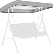 Outdoor Swing Canopy Replacement, Swing Canopy Replacement, 75x47 Waterproof Cover, for Garden Chair Patio Hammock Grey