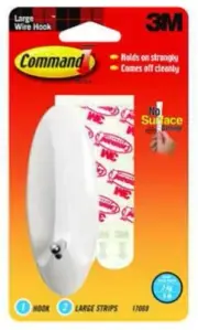Command Large Plastic Wire Hooks 4.14 in. L 1 pk (Pack of 24)