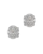 Bloomingdale's Fine Collection Diamond Cluster Stud Earrings in 14K White Gold, 1.0 ct. t.w. - Exclusive