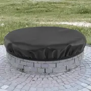 Outdoor Built in Fire Pit Cover for In-Ground Waterproof Heavy Duty 600D Oxford