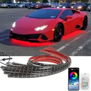Car Underglow Smoke Strip Flowing LED RGB Underbody Neon Lights For Ferrari