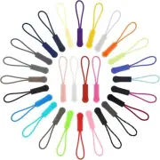 56 PCS Zipper Pulls 28 Colors Nylon Cord Zipper Tab Tags Zipper Pull Replacement