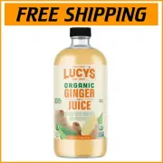 Lucy’s Authentic Organic Ginger Juice - 34 oz Pure Glass Bottle for Rich Flavor