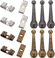 WADORN 48Pcs Bolo Tie Finding Kit 2 Color Iron Bolo Tie Slides Pattern Clasps Antique Bronze Silver Bolo Tie Tips Replacement End Cap with Alloy Cord End for Bolo Tie Making DIY Wallet Bag Supplies