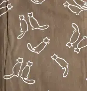NEW PIER 1 SQUARE 100% COTTON TABLECLOTH BLACK & WHITE SILHOUETTE CATS 45" x 45"