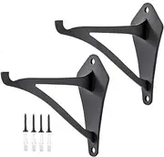 Hangers Chime Plant - Wind Chime Wall Hanger | Heavy Duty Planter Hanger Bracket | Set of 2 Black Hangable Planter Bracket, Portable Decorative Wall Hooks for Bird Feeders Wind Chimes