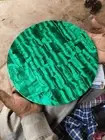 15" Unique Malachtie Stone Coffee Table Top Elegant Bed Side End table HOme Dec