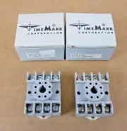 LOT 2 NIB TIME MARK 51X00120-01 RELAY SOCKET 8PIN DIN RAIL MOUNTABLE (6 AVAIL)