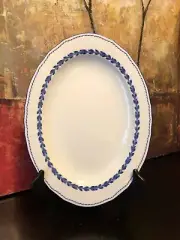 NEW Noritake China SIMPLICITY IN BLUE Oval Serving Platter Cobalt Blue B132 14"