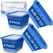 Extra Large Ice Block Mold, 2-Pack, 8Lb Ice Block, Ice Maker for Cold Plunge or