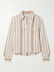[TWP] TWP - New Carter Striped Hemp Shirt - Beige - xx small xx small Neutrals