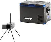 Adventure Kings 45L Stayzcool Fridge Freezer + Premium Camping Oven Stove BBQ