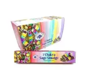 Crystal Wonderland 7 Chakra Sage Smudge Incense Sticks Green Tree