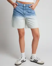 [DESU] DESU Women's Dina Denim Shorts in Blue Ombre Size 8 8 Blue Ombre