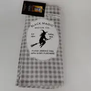Set of 2 Cynthia Rowley Halloween Kitchen Towels Witch Black Magic Broom Salem