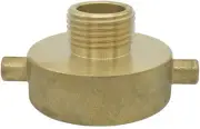 1-1/2" NST (NH) Female x 3/4" GHT Male Brass Fire Hydrant Adapter with Pin Lu...
