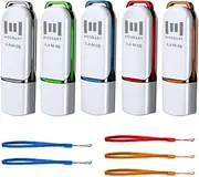 MOSDART 64GB USB 3.0 Flash Drive5 Pack Thumb Drive 64 GB High Speed Jump Drive Memory Stick with LED Light and Lanyards for Storage and Backup by