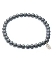 Jan Leslie Matte Hematite Beaded Bracelet