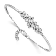14K White Gold Lab Grown Diamond VS/SI FGH Bangle Bracelet