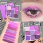 Eyeshadow Palette Blue Shimmer Matte Finishes 9 Colors Shimmer Eyeshadow Palette