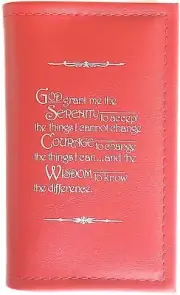 12 Step Book Cover - Small Book (24HrDay) -Red - SM01