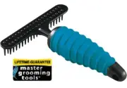 Master Grooming Tools Steel DOUBLE ROW Pin Undercoat COAT RAKE HAIR DOG CAT Pet