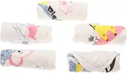 ORFOFE 5pcs Cotton Muslin Washcloths Soft Multi Purpose Face Towels Super Absorbent Newborn Wipes Easy to Clean for Bathing and Quick Changing The Go