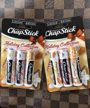 6 Chapstick Holiday Collection Pumpkin Pie, Candy Cane & Sugar Cookie Lip Balm!