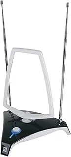 One For All Amplified Indoor Digital TV Aerial - Ready to Receive Freeview and Analogue TV Signals Within a Range of 9 Miles – Full HD Ready - HDTV Antenna – UHF/VHF – Silver – SV9360