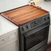 Tidita Acacia 30 inch Noodle Board Wooden Stove Top Covers for Electric Stove Stove Gas Cover with Handles - Sink Cover for Counter Space - Kitchen Sink Cover for Counter Space - Large Serving Tray