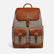 COACH後背包 Frankie Backpack In Signature Textile Jacquard