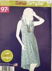 Simplicity Sewing Pattern A 1408 Dress Size XS-XL Sew Simple UNCUT