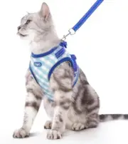 Supet Cat Harness And Leash Set For Walking And Small Dog Soft Mesh Plaid...