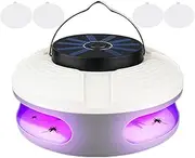 Fruit Fly Traps Indoors | UV Light Gnat Traps | Electronic Gnat Catcher with Sticky Board for Food Storage Area, Kitchen, House, Window, Indoor